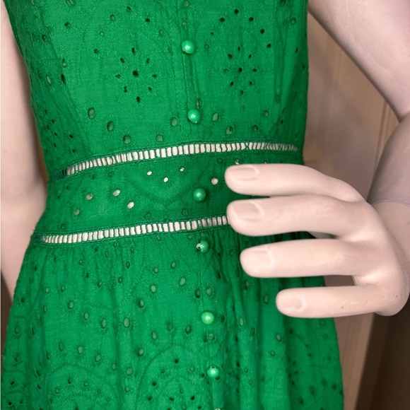 Simplee Women's Dress Green Sz M Crochet Sundress Boho Fairy VTG #113 - Picture 8 of 17